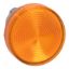 Picture of Head for pilot light, Harmony XB4, orange, 22mm, with grooved lens, universal LED