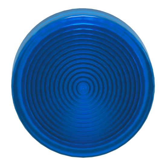 Picture of Head for pilot light, Harmony XB4, blue, 22mm, with grooved lens, universal LED