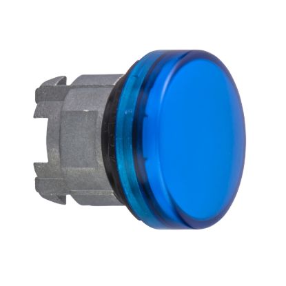 Picture of Head for pilot light, Harmony XB4, blue Ø22 mm with grooved lens BA9s bulb