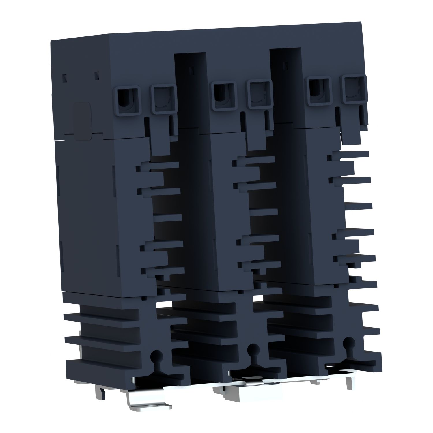 Picture of single phase relay, Harmony Solid State Modular Relays, 25A, DIN rail mount, zero voltage switching, input 90 to 140V AC, output 48 to 600V AC