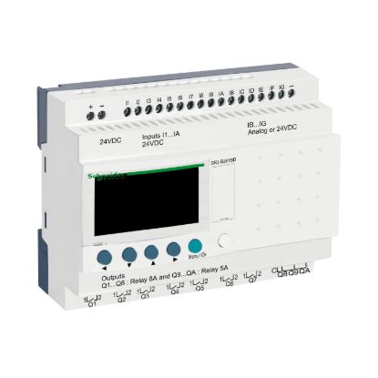 Picture of Modular smart relay, Zelio Logic, 26 I/O, 24 V DC, clock, display