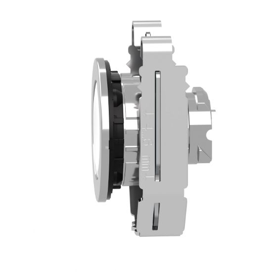 Picture of Head for pilot light, Harmony XB4, flush mounted, white, 30mm, with plain lens, universal LED