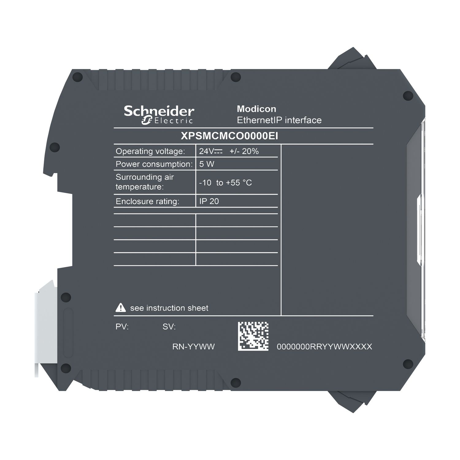 Picture of expansion module, Modicon MCM, Ethernet/IP diagnostic, screw