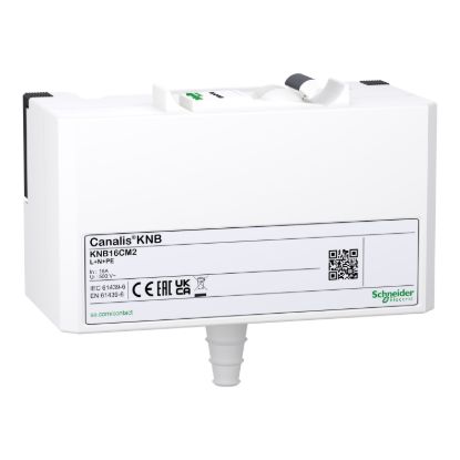 Picture of Tap off unit, Canalis KN, for modular devices, single phase, 16A, L+N+PE, equipped with 1 Acti9 iC60N MCB, IP41