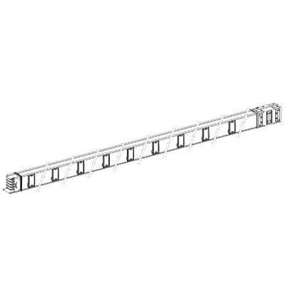 Picture of Horizontal distribution length, Canalis KSA800, aluminium, 800A, fixed length 5m, 18 outlets, 3L+N+PE, white RAL9001
