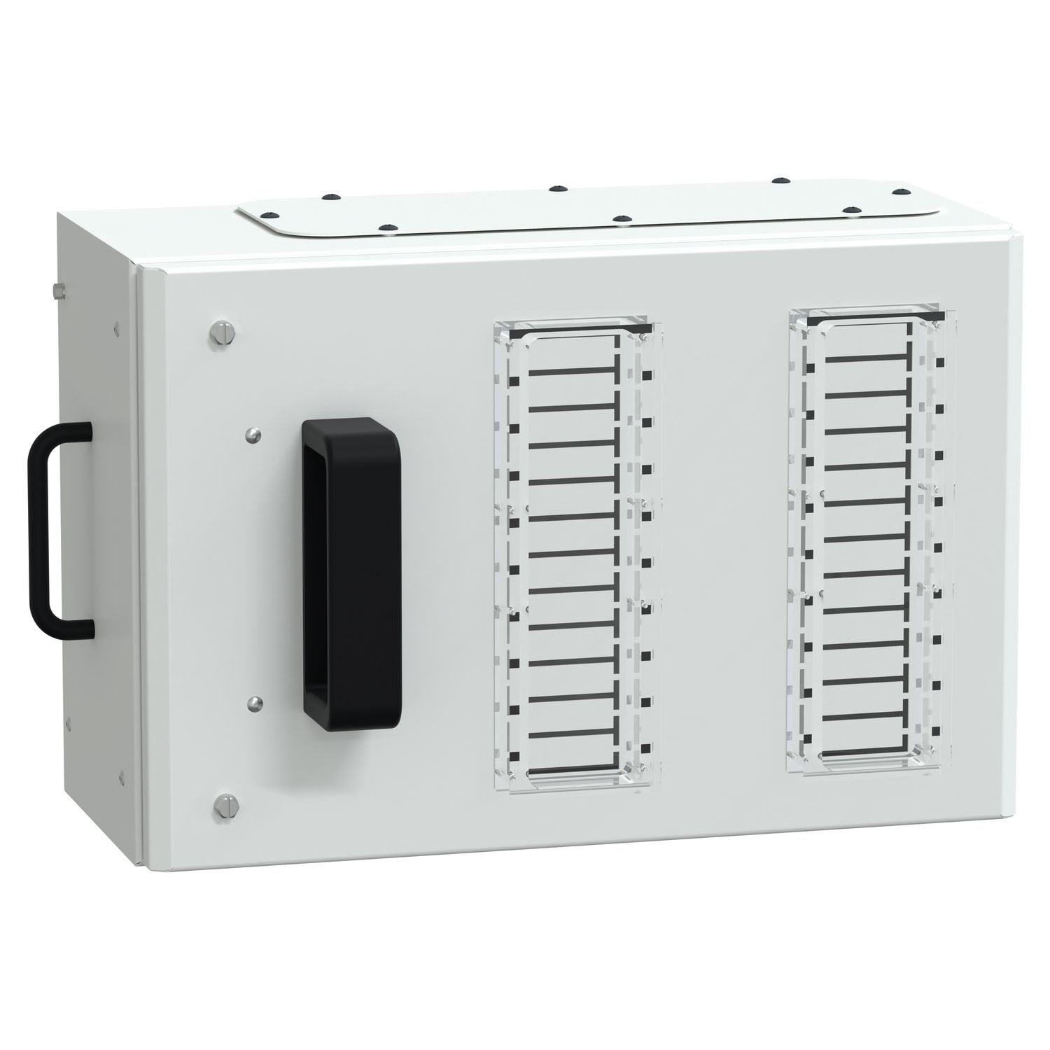 Picture of Tap off unit, Canalis KS 100A to 1000A, 2x12 modules of 18mm, 160A, DIN rail, 3L+N+PE, IP55, RAL9001