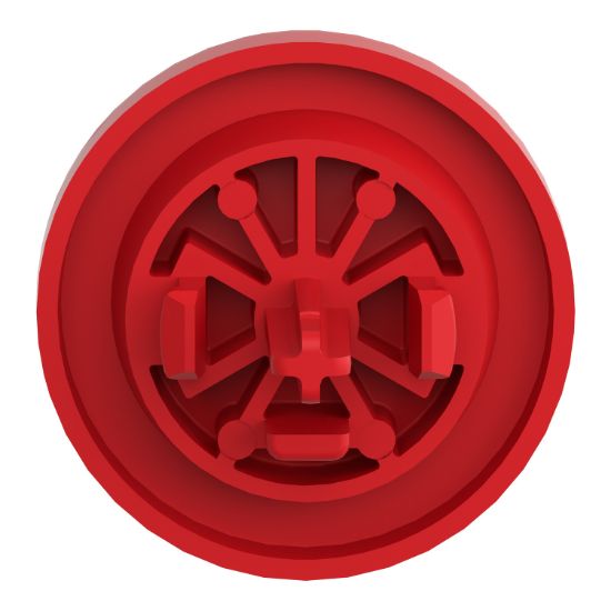 Picture of Antimicrobial plain cap, Harmony XB5, Harmony XB4, red, for flush mounted push button