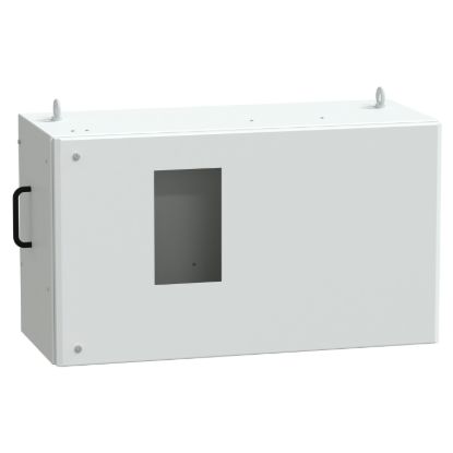Picture of Tap off unit, Canalis KS 500A to 1000A, for ComPacT NSX400 with electrical handle, 400A, 3L+N+PE, IP55, RAL9001
