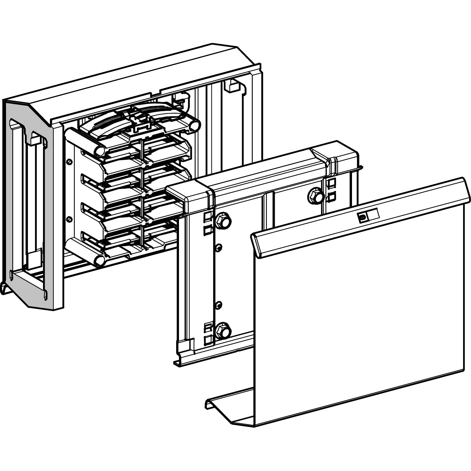 Picture of Jointing unit adapter, Canalis KSA 100A to 250A, aluminium, 3L+N+PE, adapter from former KS offer to current KS offer