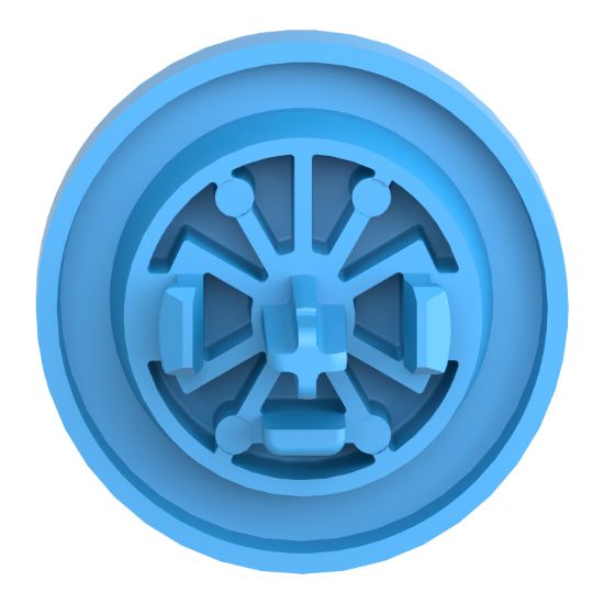 Picture of Antimicrobial plain cap, Harmony XB5, Harmony XB4, blue, for flush mounted push button