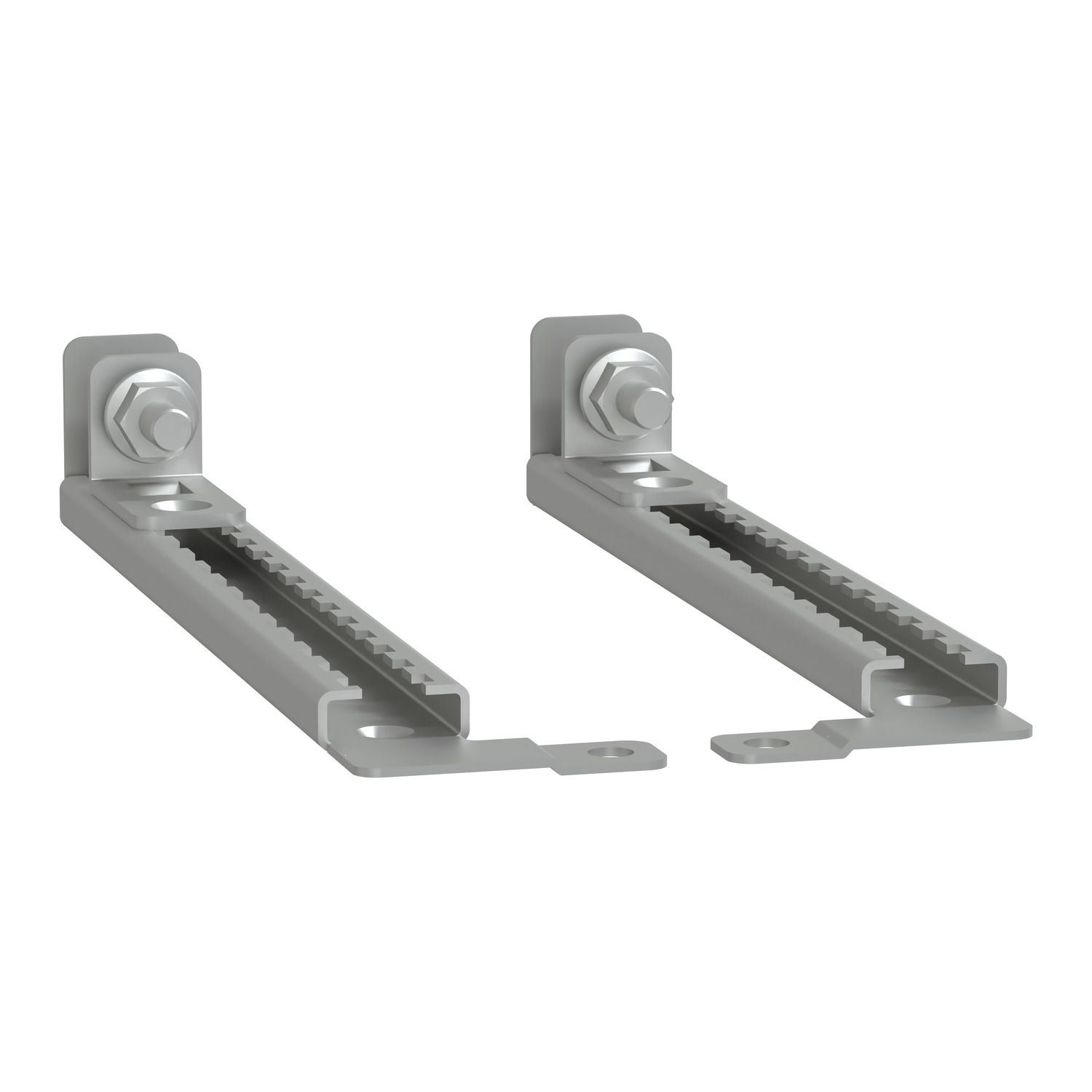 Picture of set of 4 step slides with brackets for adjustment of m.plate in PLM 75and 86