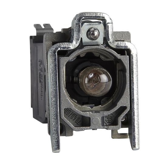 Picture of orange light block with body/fixing collar integral LED 24V