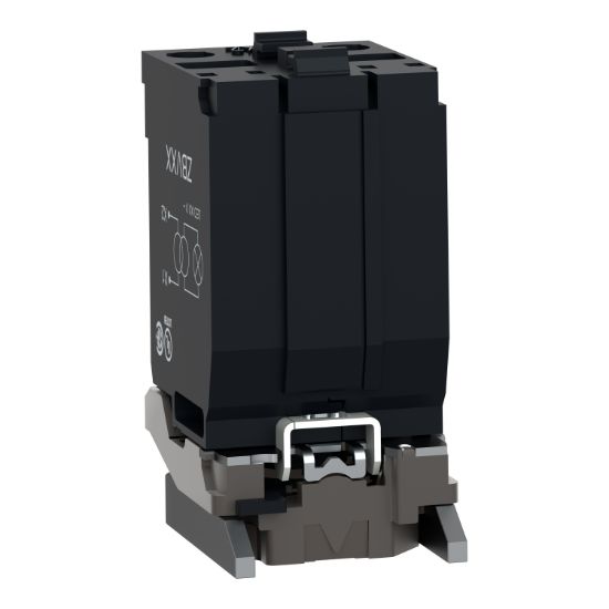 Picture of Light block with body fixing collar, Harmony XB4, metal, with BA9s bulb, 440...480V AC