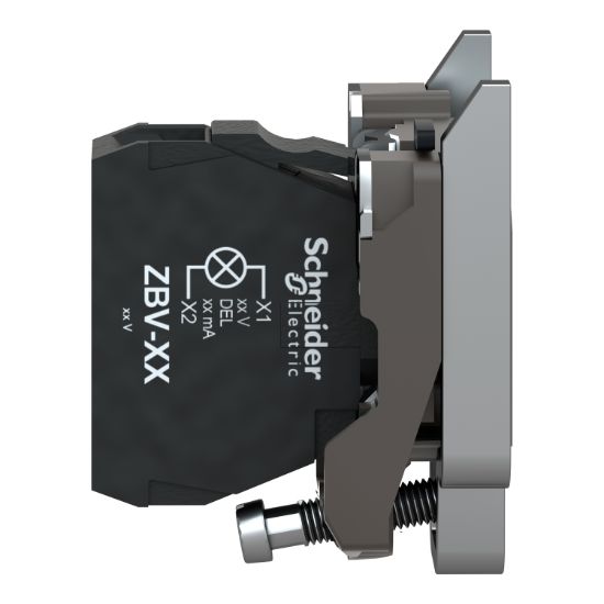 Picture of Light block with body fixing collar, Harmony XB4, metal, with BA9s bulb, 550…600V AC