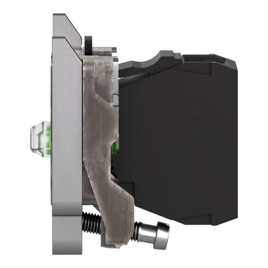 Picture of Light block with body fixing collar, Harmony XB4, metal, red, integral LED, 12V AC DC