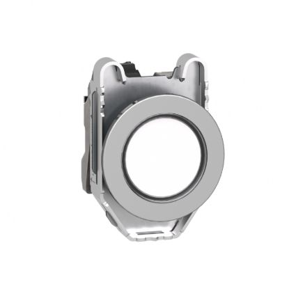 Picture of Pilot light, Harmony XB4,metal, white flush mounted, 30mm, universal LED, plain lens, 24V AC DC