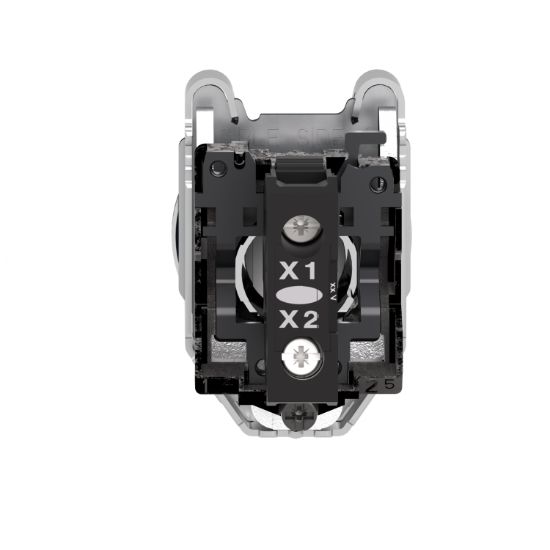 Picture of Pilot light, Harmony XB4,metal, red flush mounted, 30mm, universal LED, plain lens, 24V AC DC