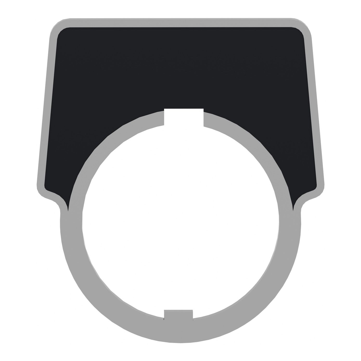 Picture of Blank legend, Harmony 9001K, Harmony 9001SK, 30mm, aluminium, black with silver letters, 44x50mm