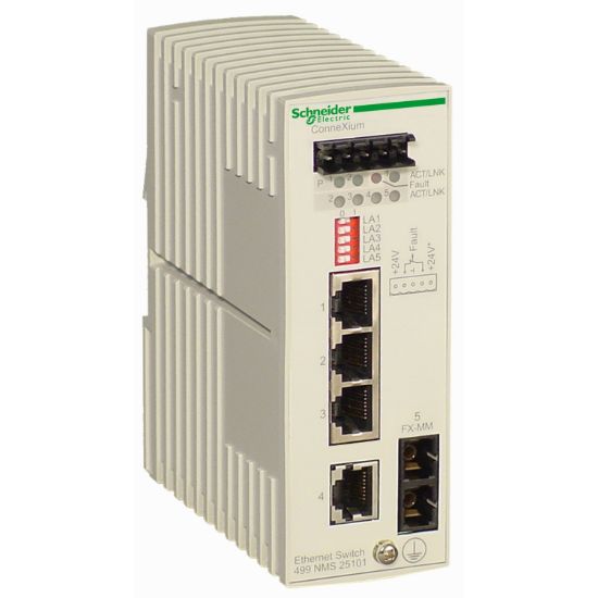 Picture of Ethernet TCP/IP switch - ConneXium - 4 ports for copper+ 1 for fiber optic