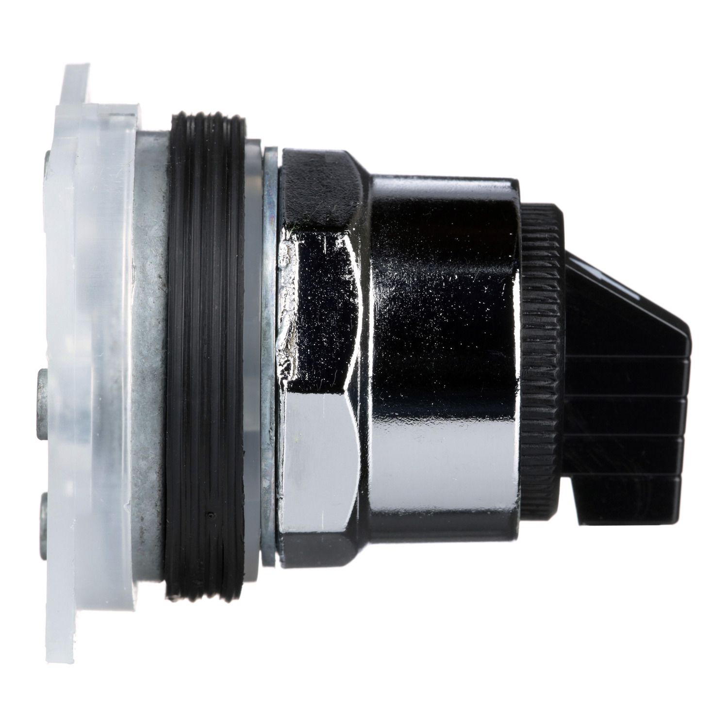 Picture of Head for selector switch, Harmony 9001K, metal, standard handle, black, 30mm, 3 positions, stay put, Cam F