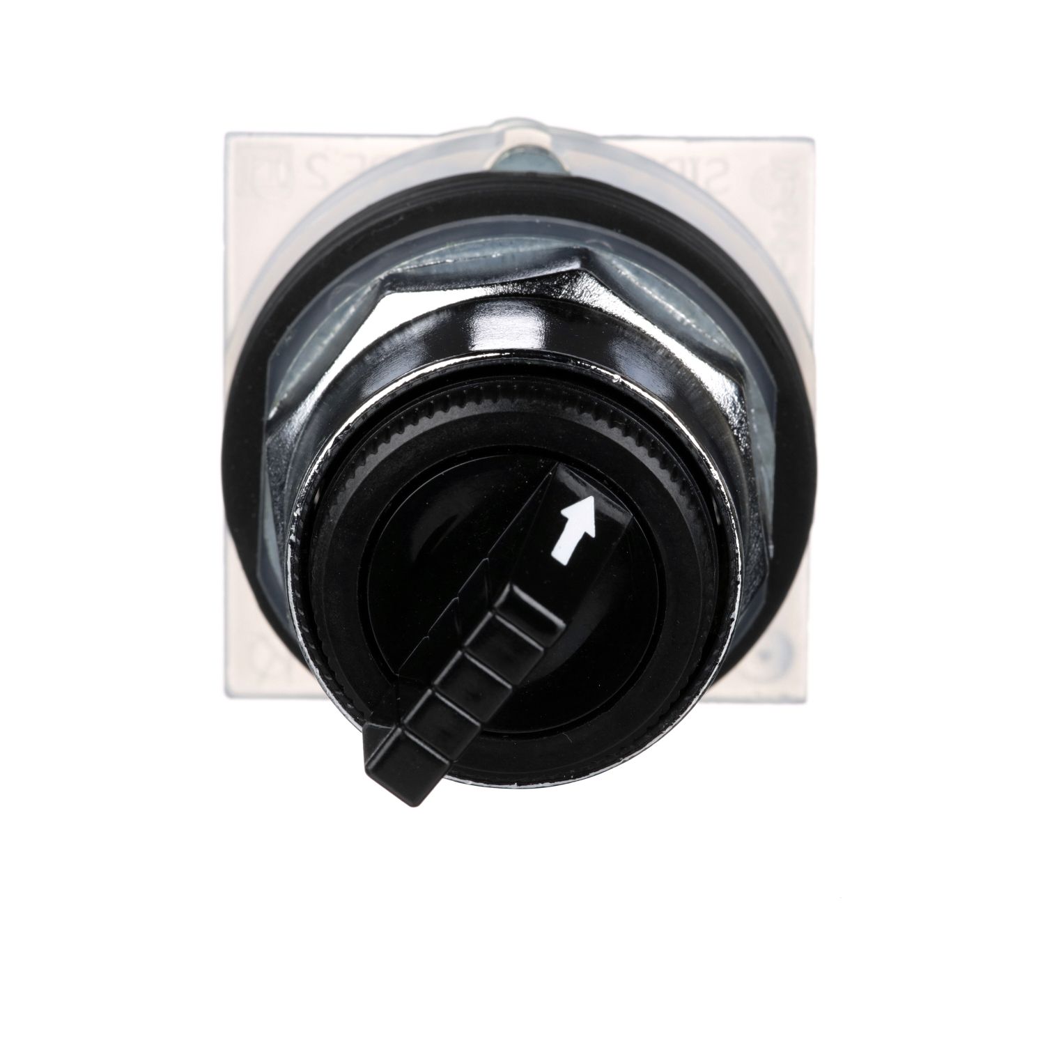 Picture of Head for selector switch, Harmony 9001K, metal, standard handle, black, 30mm, 2 positions, Cam E, stay put