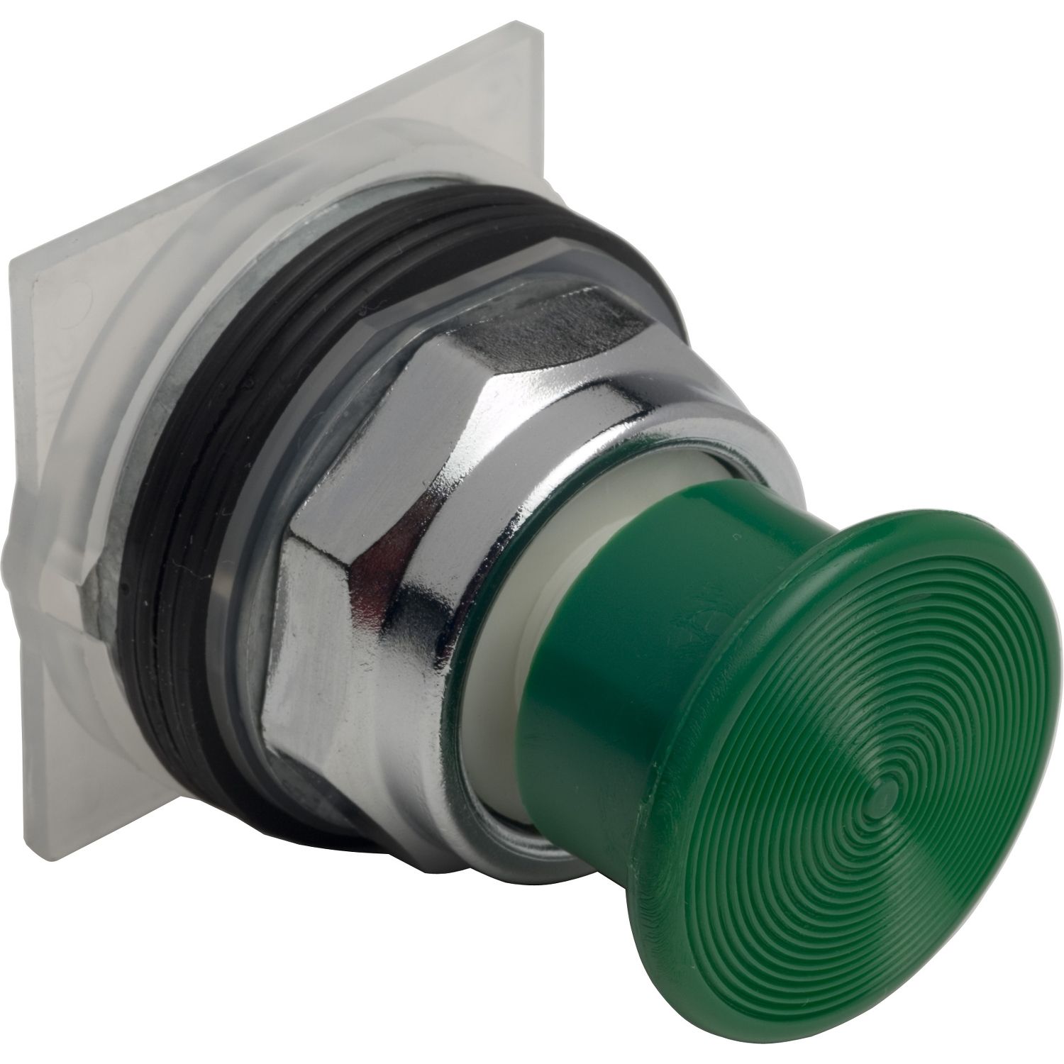 Picture of Push-button head, Harmony 9001K, metal, mushroom 35mm, green, 30mm, spring return