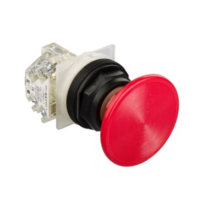 Picture of Push-button head, Harmony 9001SK, plastic, mushroom 35mm, red, 30mm, spring return