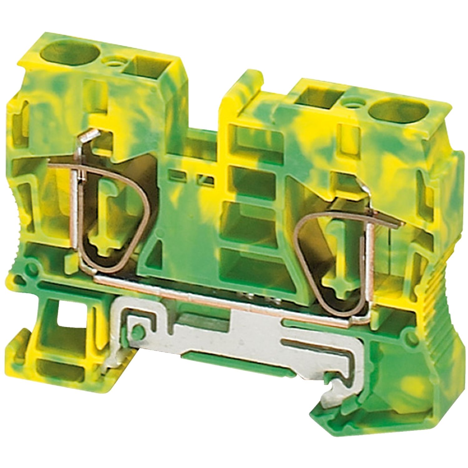 Picture of Terminal block, Linergy TR, spring type, protective earth, 2 points, 10mm², green-yellow, set of 50