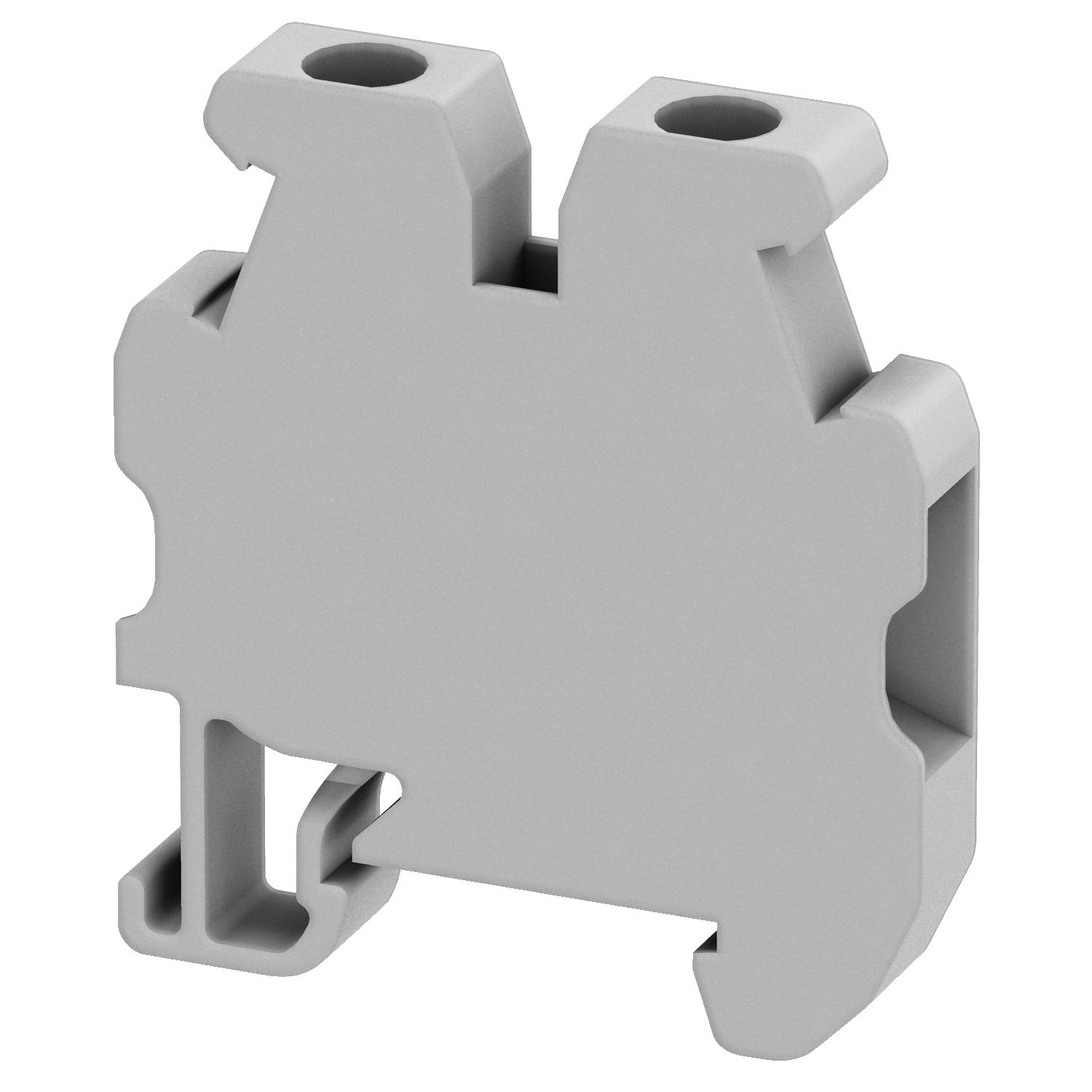 Picture of Mini terminal block, Linergy TR, screw type, feed through, 2 points, 4mmÂ², for 15mm din rail, gray, set of 50