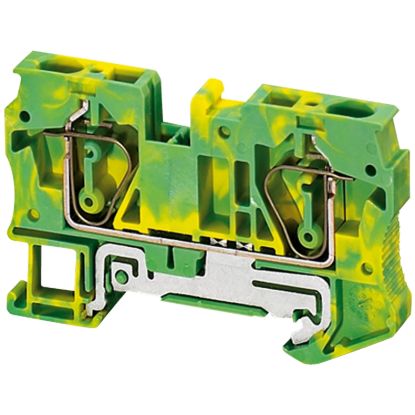 Picture of Terminal block, Linergy TR, Linergy TR, spring type, protective earth, 2 points, 6mm², green-yellow, set of 50