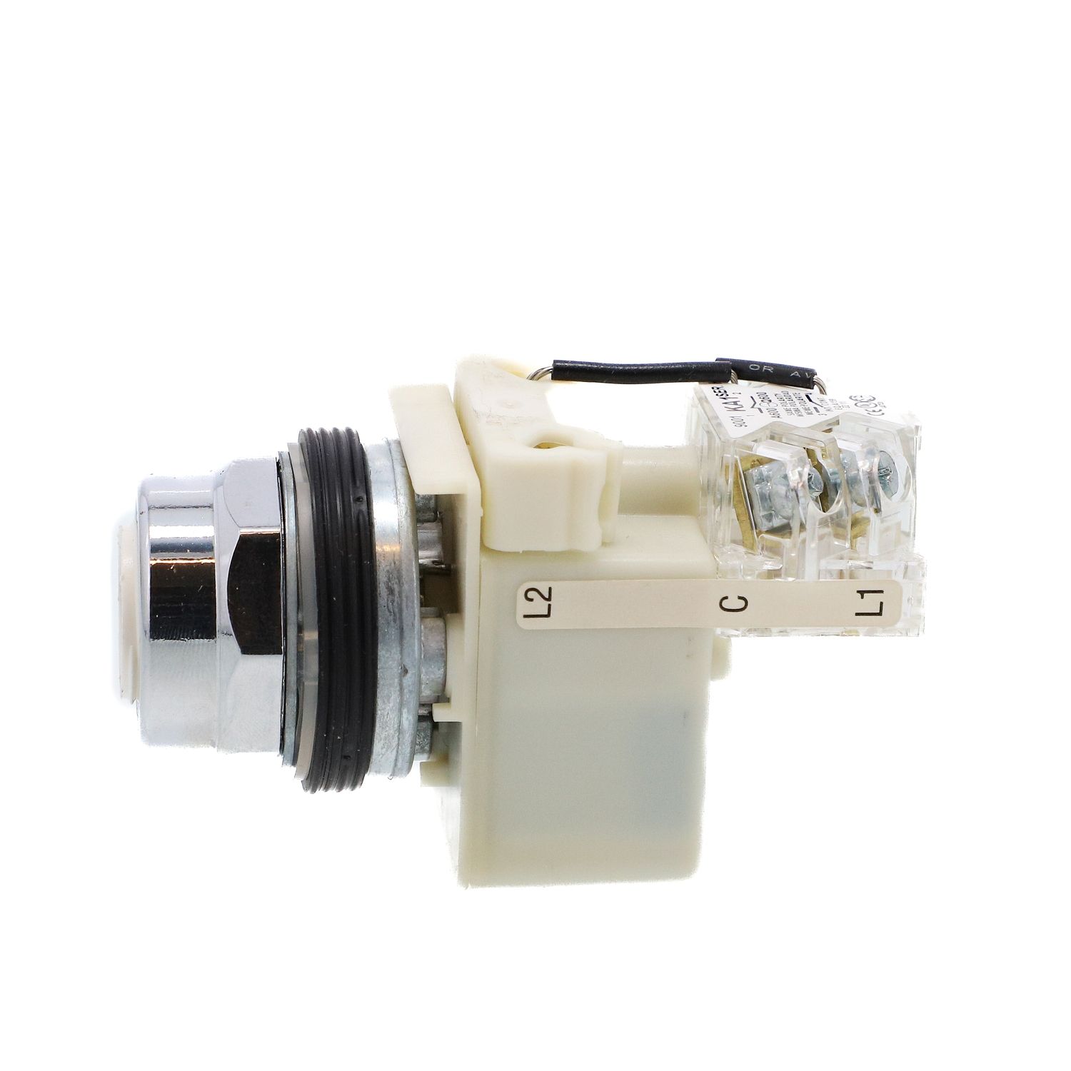 Picture of Push to test pilot light head, Harmony 9001K, metal, without cap, 30mm, 110...120V