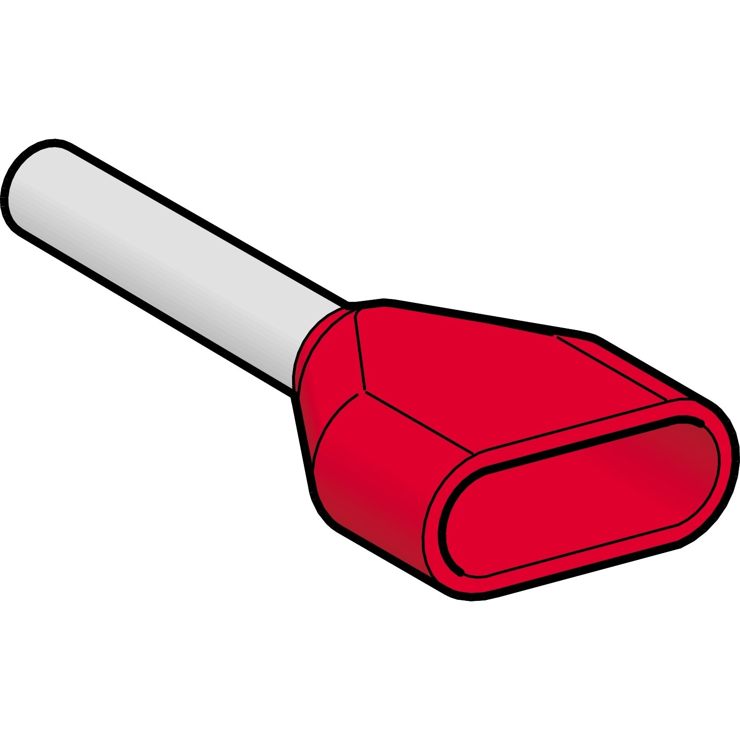 Picture of Cable end, Linergy TR cable ends, twin conductor, red, 1mmÂ², medium size, 5 sets of 50