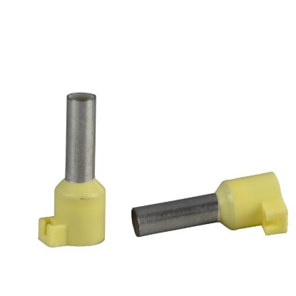 Picture of Cable end, Linergy TR cable ends, Single conductor, yellow, 6mmÂ², medium size, insulated, 10 sets of 100