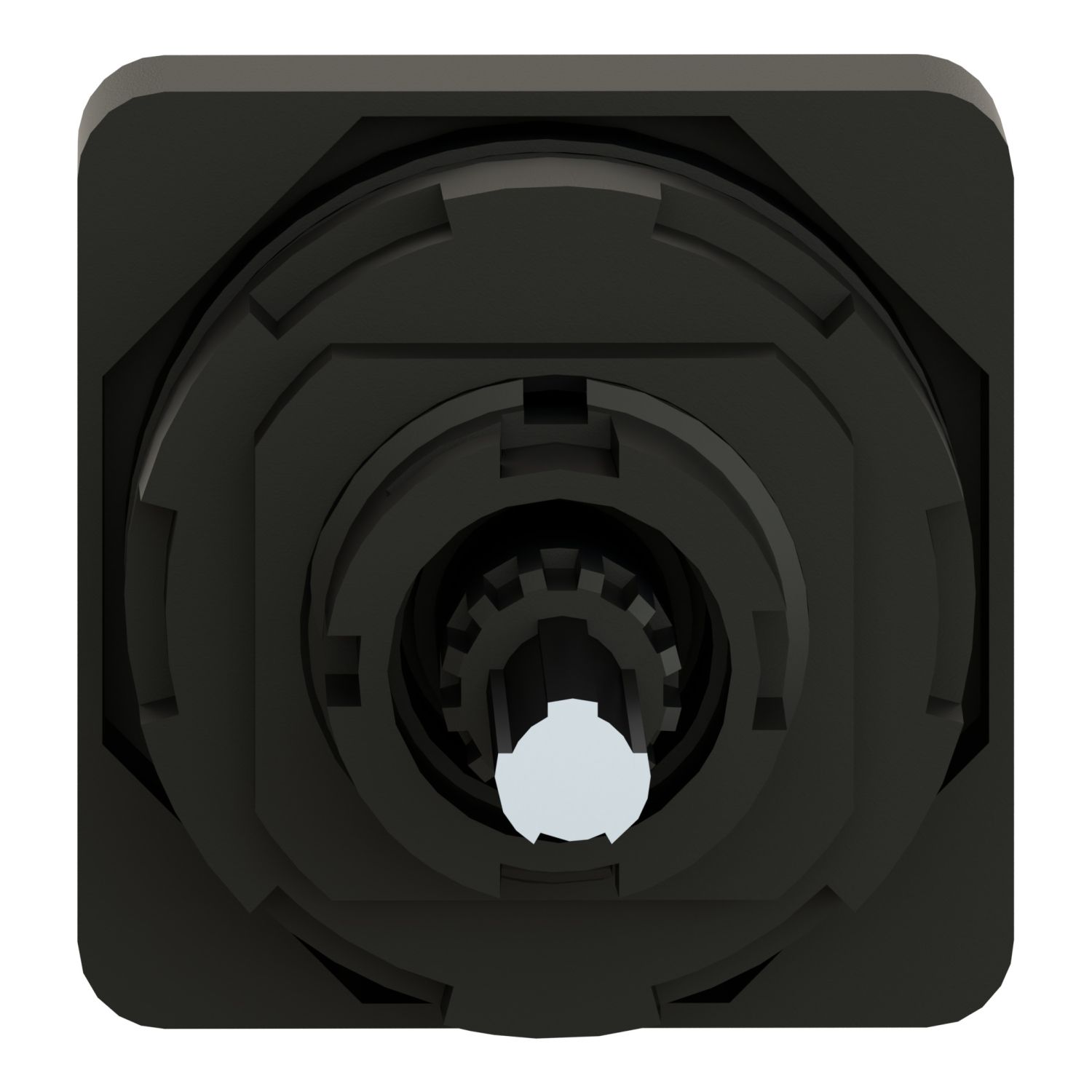 Picture of Cam switch operating head, Harmony K1, K2, 22mm, plastic, 45x45mm plate, mat black legend, black handle