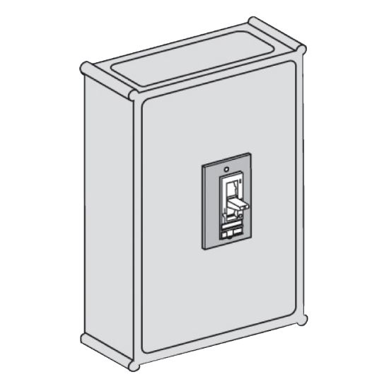 Picture of weatherproof enclosure - plastic - for Compact NS100..160