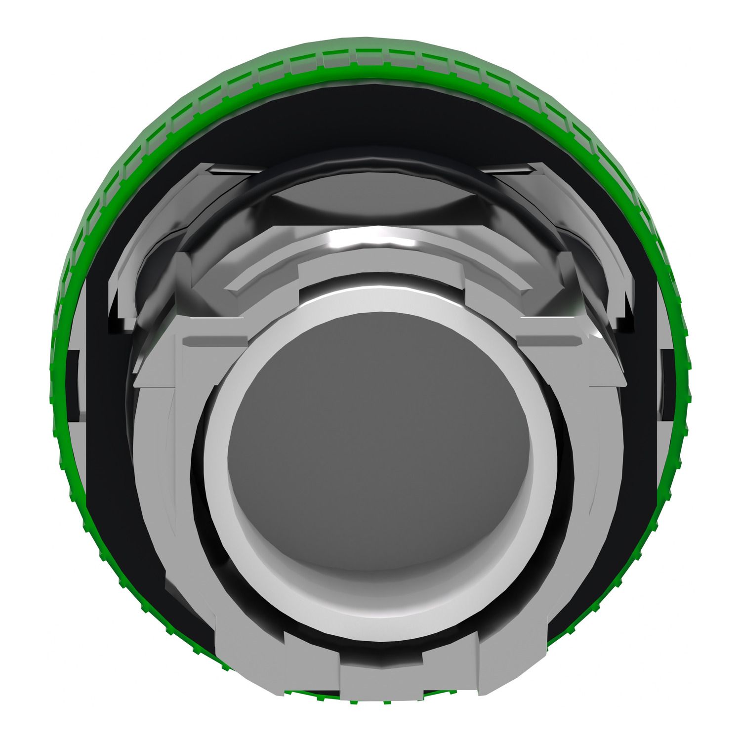 Picture of Head for pilot light, Harmony XB4, metal, green, 22mm, plain lens for BA9s bulb