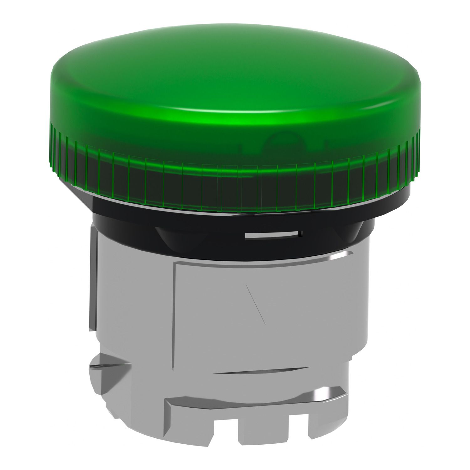 Picture of Head for pilot light, Harmony XB4, metal, green, 22mm, plain lens for BA9s bulb
