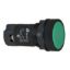 Picture of green flush pushbutton Ø22 - push push-to-release - 1C/O - screw clamp terminals
