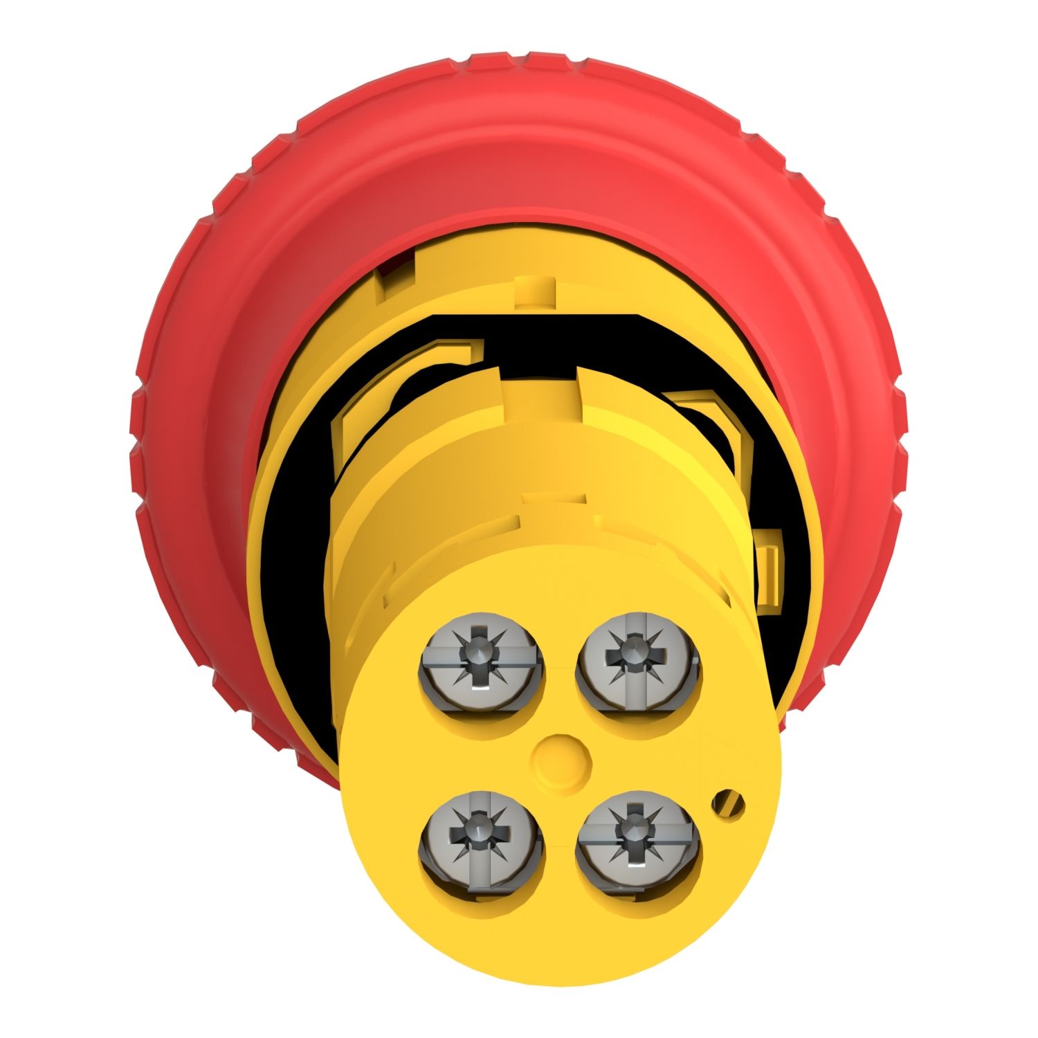 Picture of Monolithic emergency stop, Harmony XB7, plastic, red mushroom 40mm, 22mm, latching turn to release, 1NC