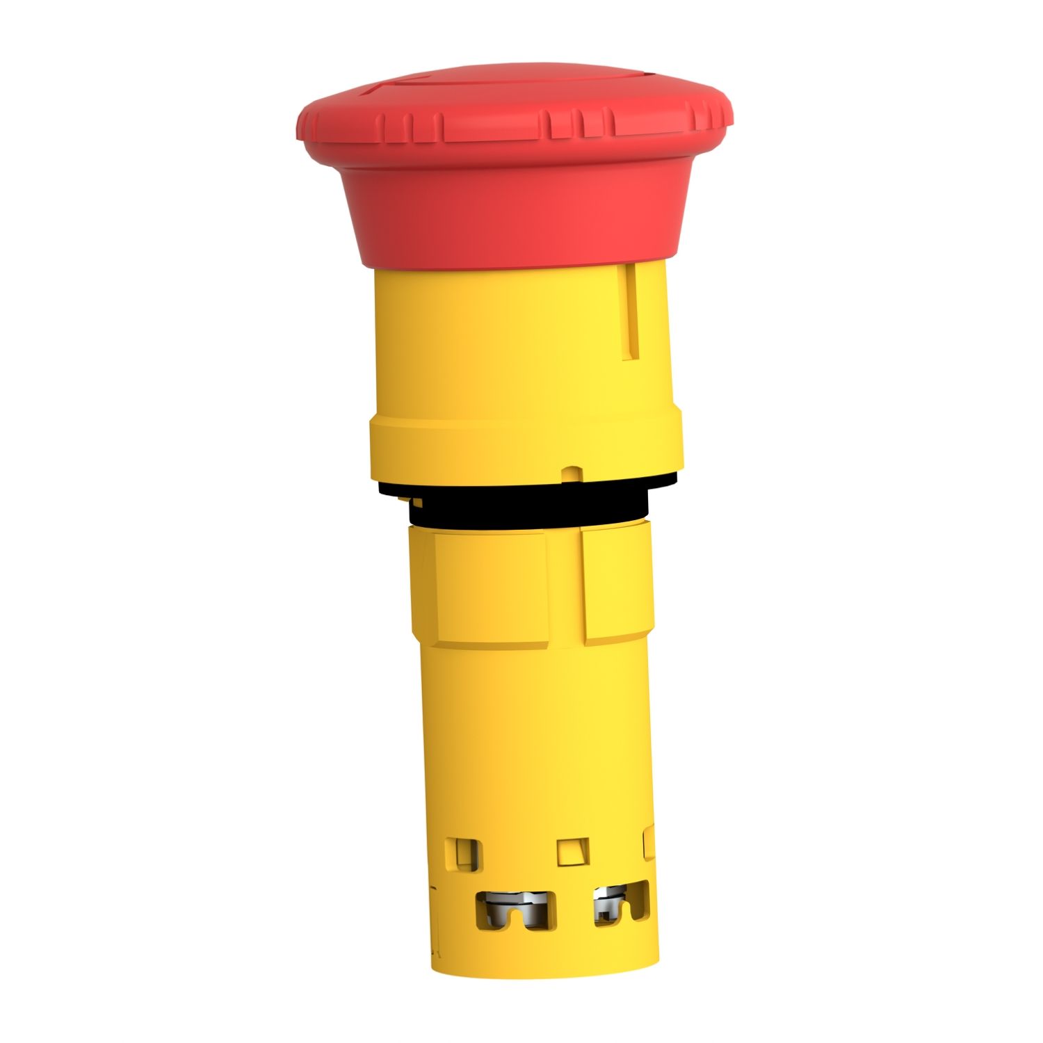 Picture of Monolithic emergency stop, Harmony XB7, plastic, red mushroom 40mm, 22mm, latching turn to release, 1NC