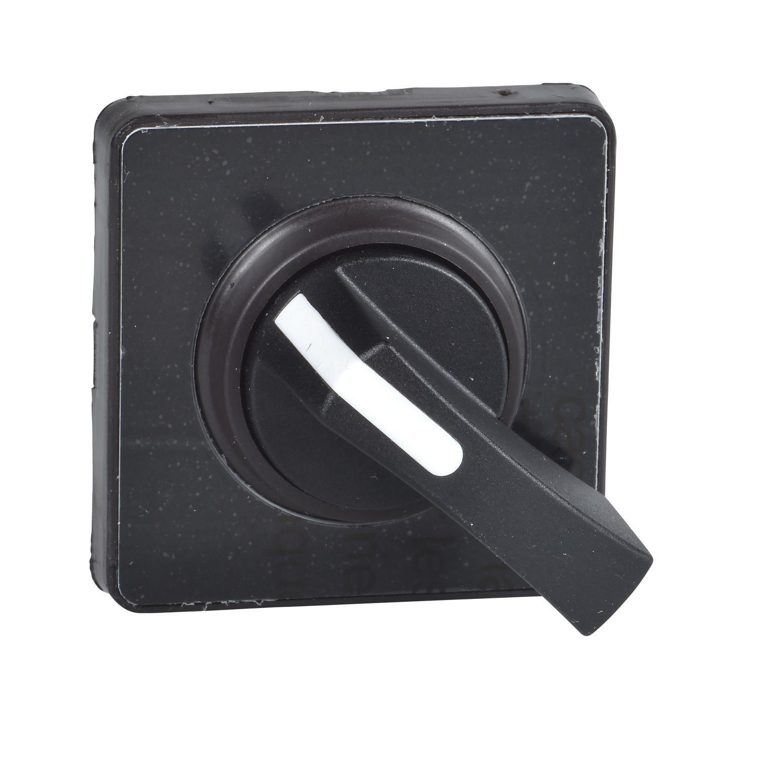 Picture of Cam switch Operating head, Harmony K, for rear mounting, plastic, matt black, 45 x 45 mm, black handle, blank for engraving