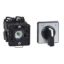 Picture of Cam changeover switch, Harmony K, 22mm, plastic, 3 poles, 2 positions, 30 degree, 20A, 45x45mm, metallic legend, marked 1/2, 35mm black handle