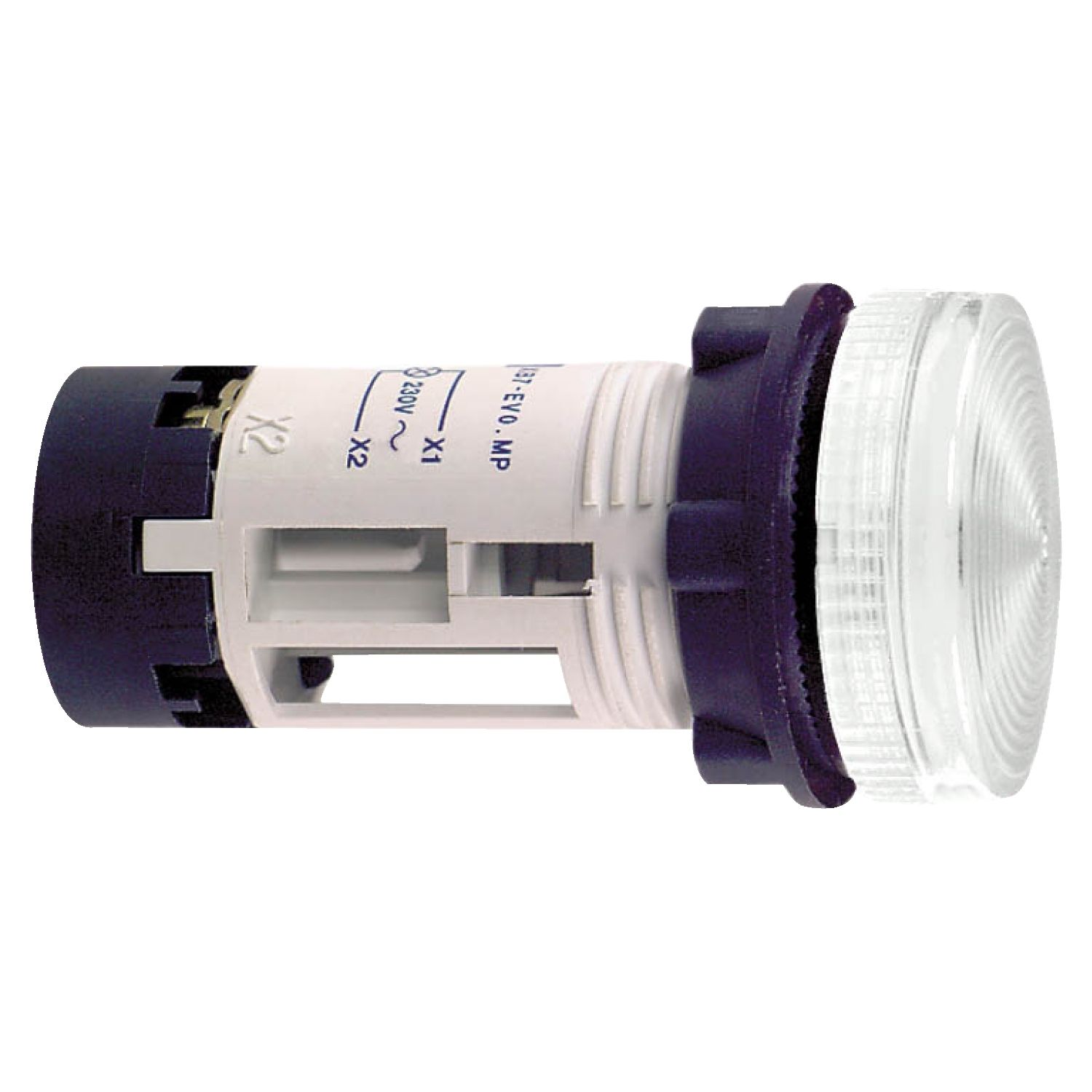 Picture of round pilot light Ø 22 - clear - BA 9s neon - 230 V - screw clamp terminals