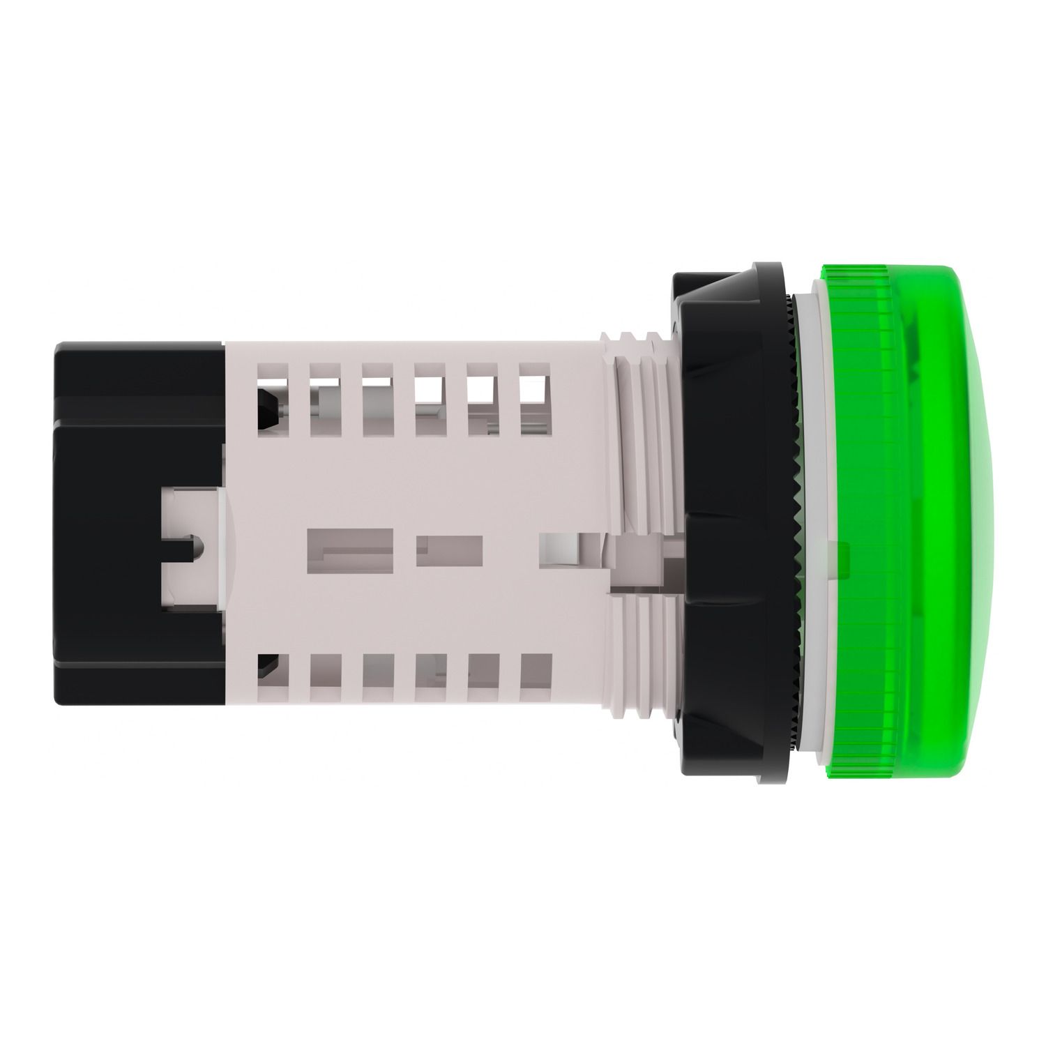 Picture of Monolithic pilot light, Harmony XB7, plastic, green, 22mm, plain lens for BA9s bulb, lt 250V