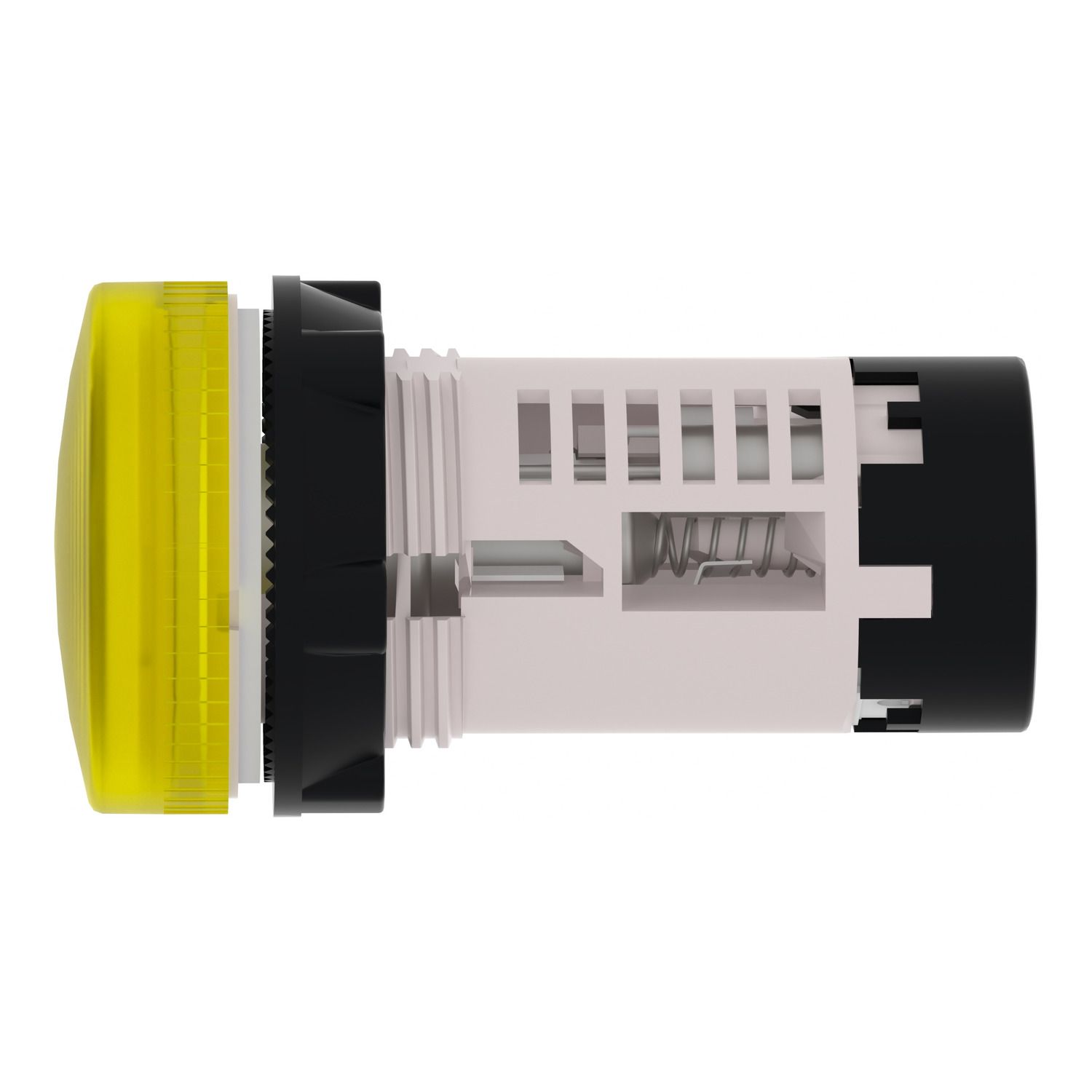 Picture of Monolithic pilot light, Harmony XB7, plastic, yellow, 22mm, plain lens for BA9s bulb, lt 250V