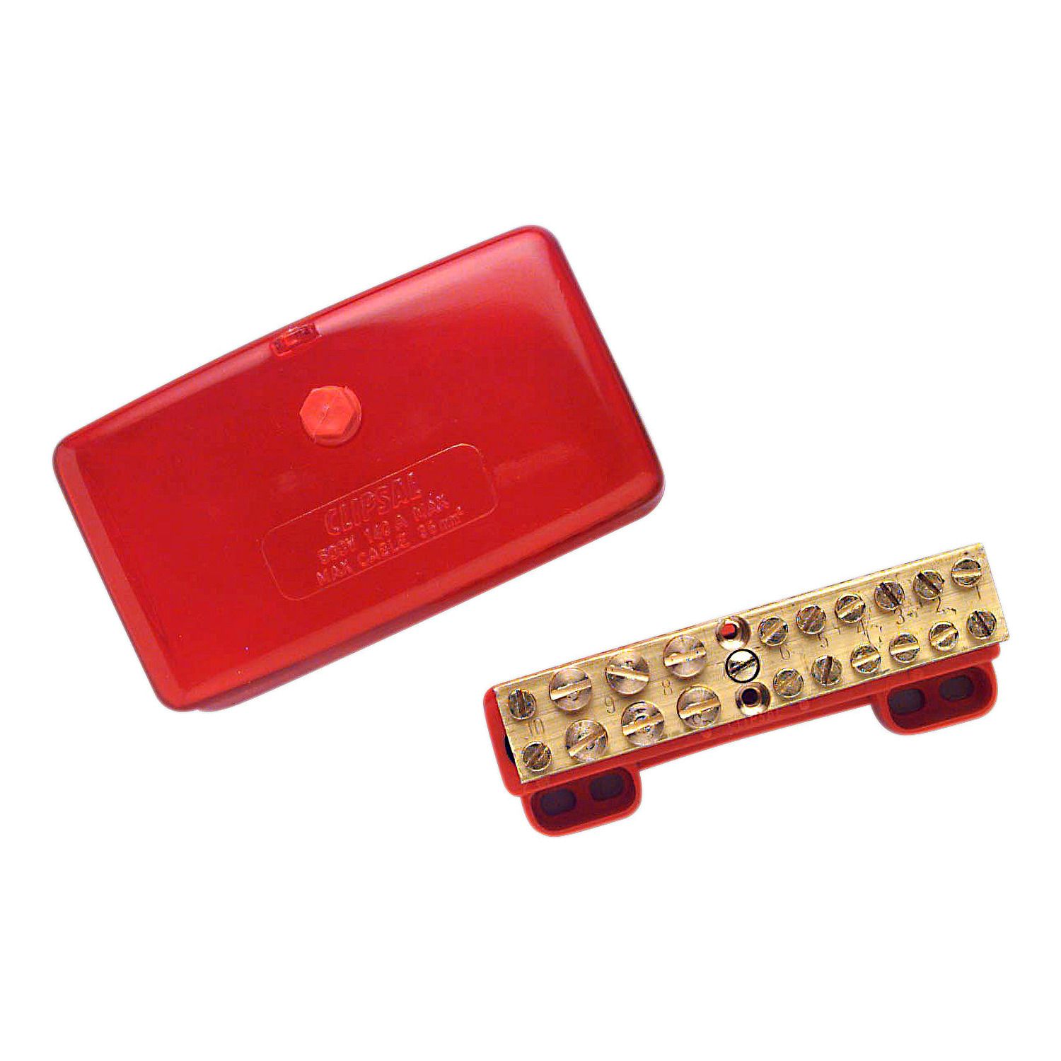 Picture of Maxi Active link, Clipsal - Max 4, 140 A 500 V 10 hole with cover front wiring Red