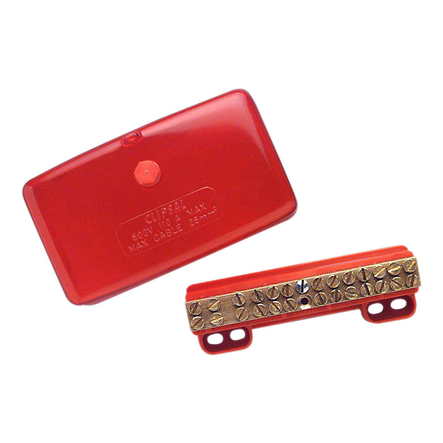 Picture of Maxi Active link, Clipsal - Max 4, 110 A 500 V 13 hole with cover front wiring Red