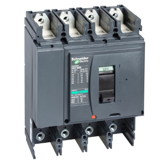Picture of Circuit breaker basic frame, ComPact NSX400N, 50kA at 415VAC 50/60 Hz, 400A, without trip unit, 4 poles