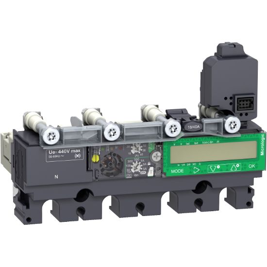 Picture of trip unit MicroLogic 7.2 E AL for ComPact NSX 100/160/250 circuit breakers, electronic, rating 40A, 4 poles 4d