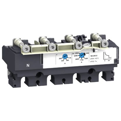 Picture of trip unit TM160D for ComPact NSX 250 circuit breakers, thermal magnetic, rating 160 A, 4 poles 3d